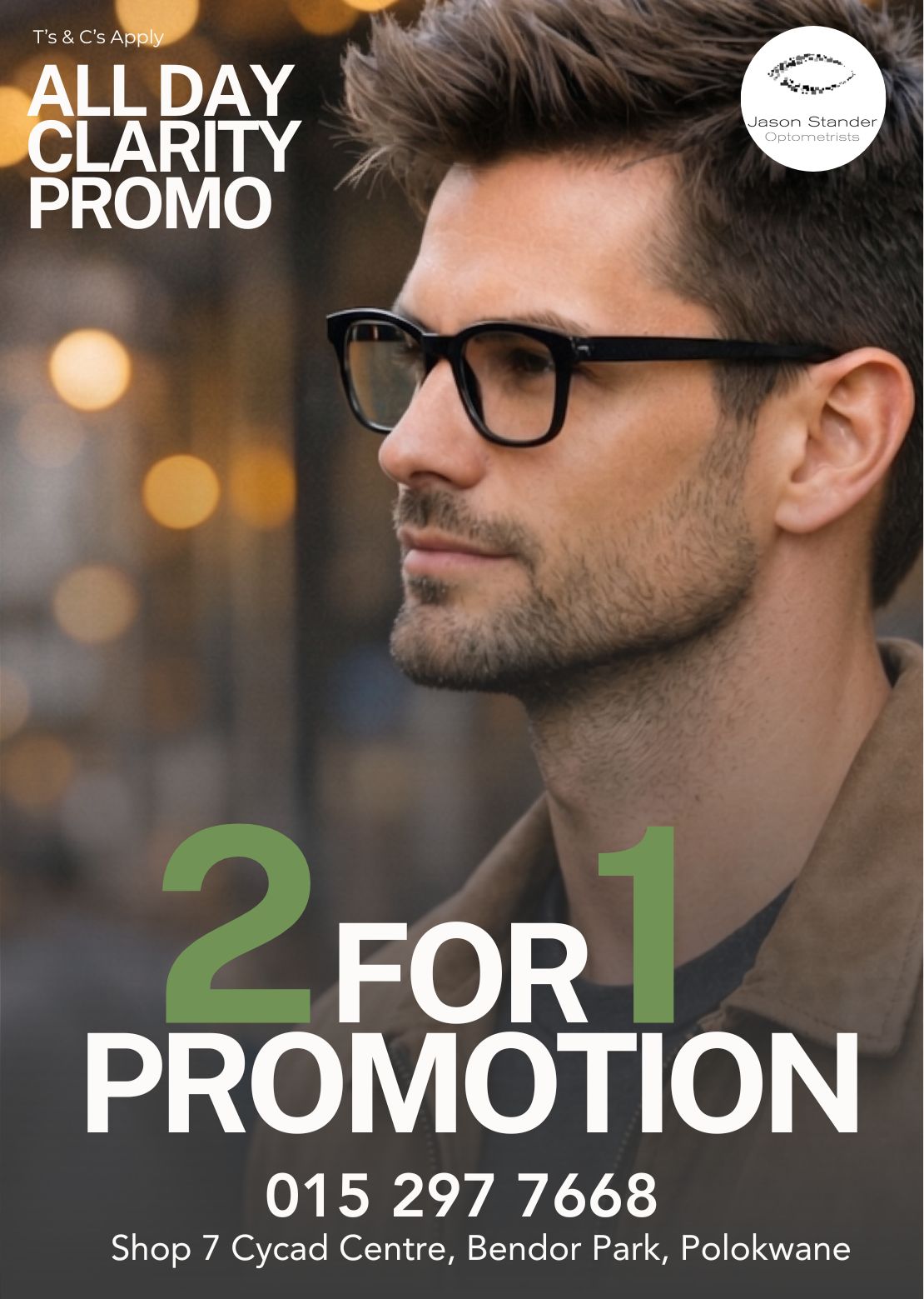 2 for 1 eye exam promotion