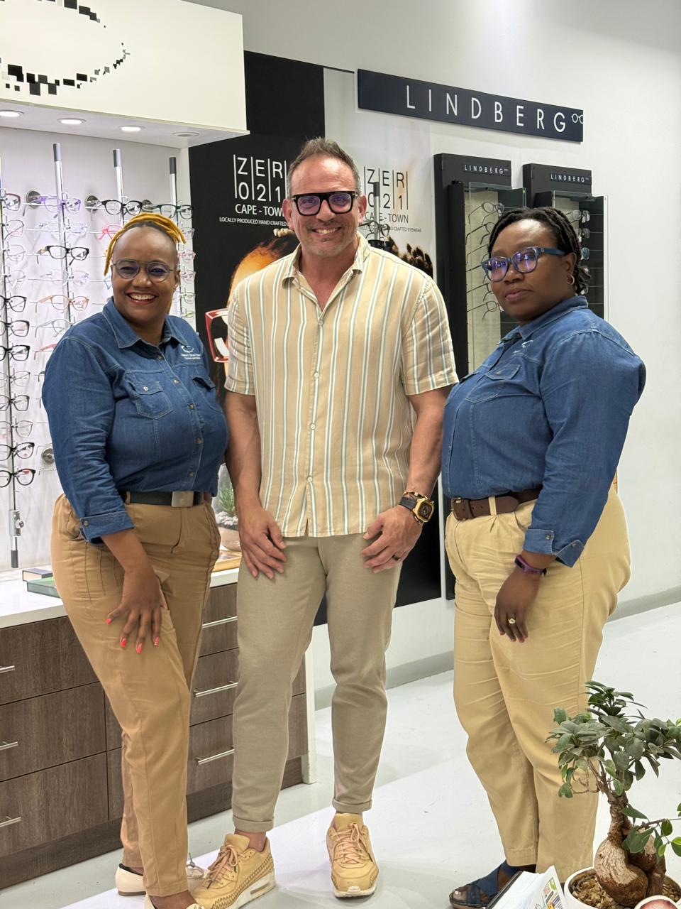 Jason Stander with the team in-store at Jason Stander Optometrists